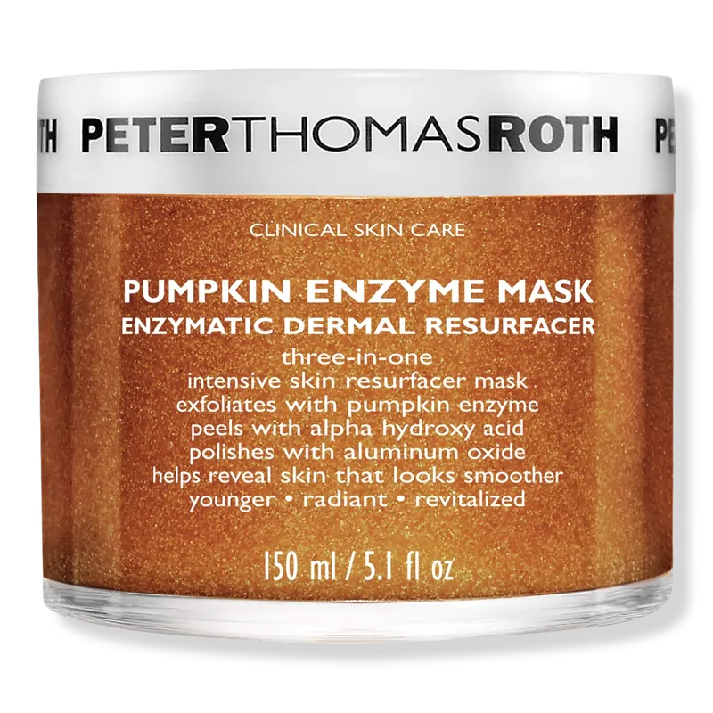 Peter Thomas Roth Pumpkin Enzyme Mask orange jar with enzymatic dermal resurfacer