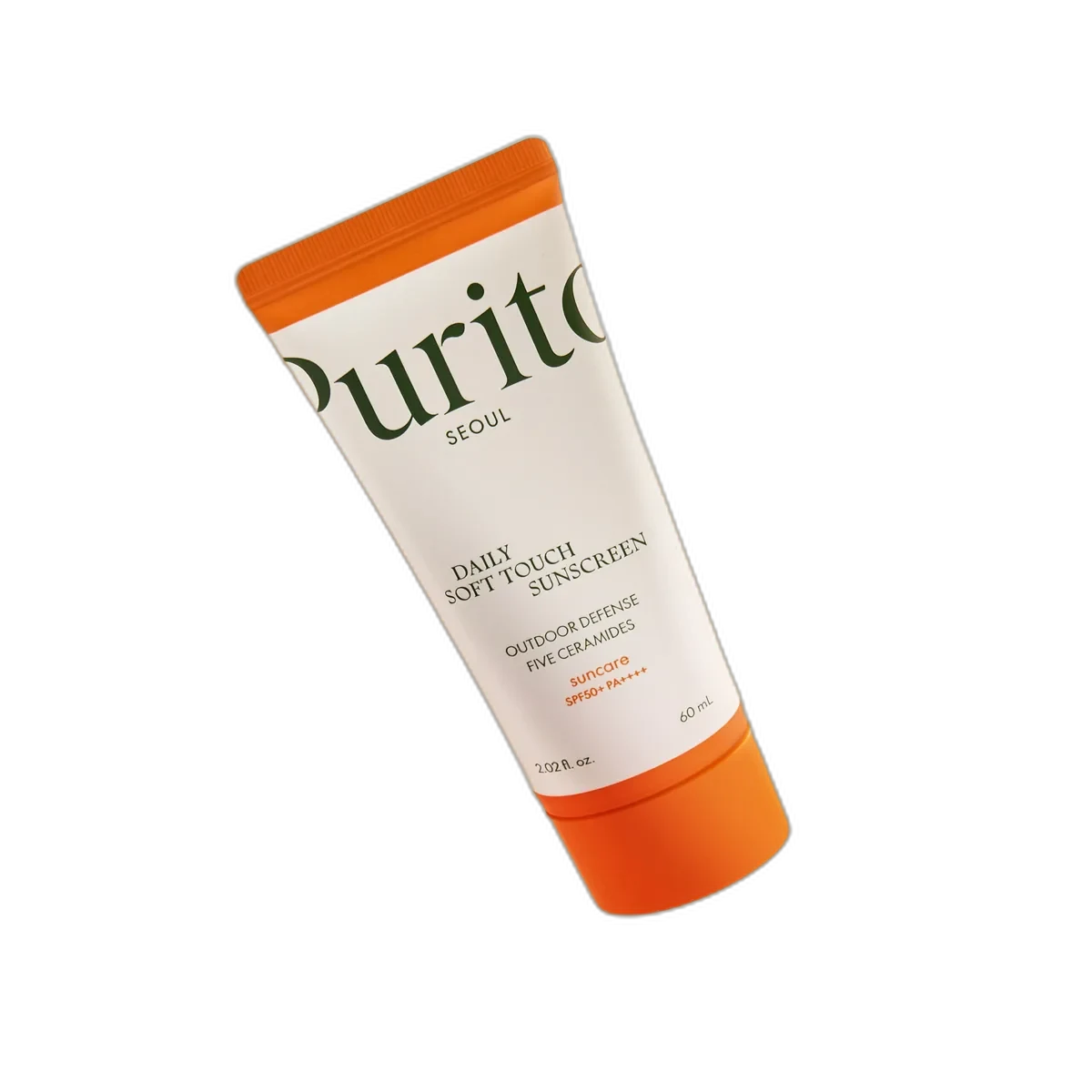 Purito Daily Go-To Sunscreen SPF 50+ PA++++ tube with minimalist white design