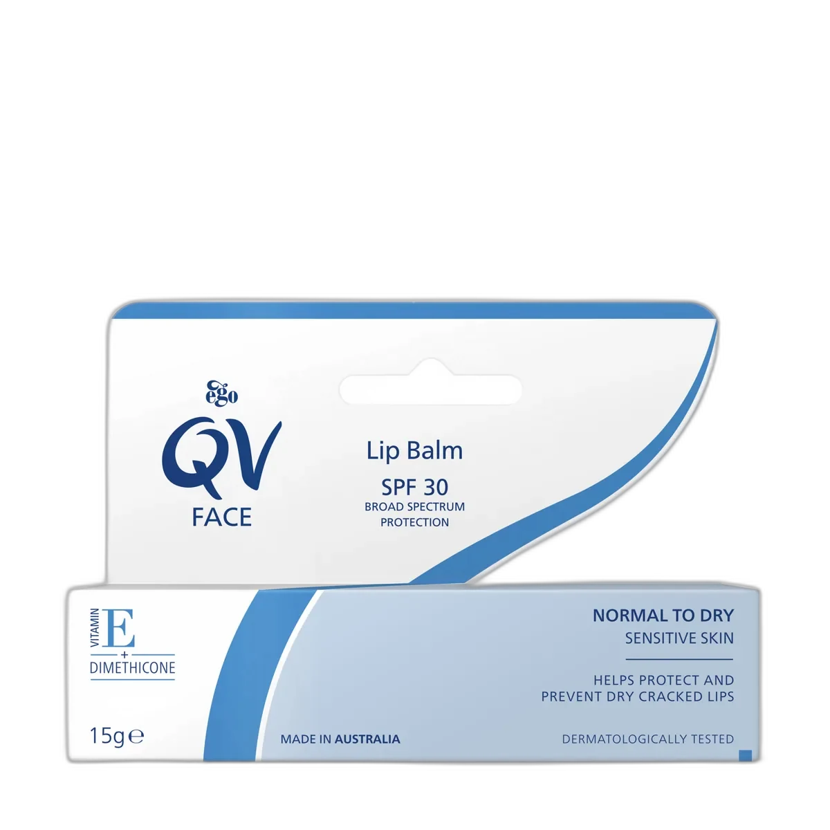 QV Face Lip Balm SPF 30 15g tube with applicator