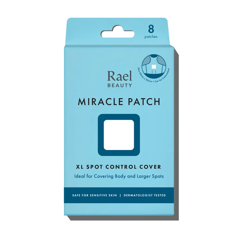 Rael Miracle Patch XL Spot Control Cover packaging showing extra-large hydrocolloid sheet