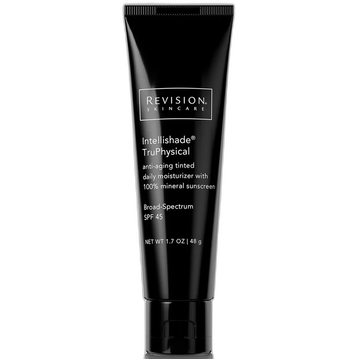 Revision Skincare Intellishade TruPhysical SPF 45 tinted mineral sunscreen tube