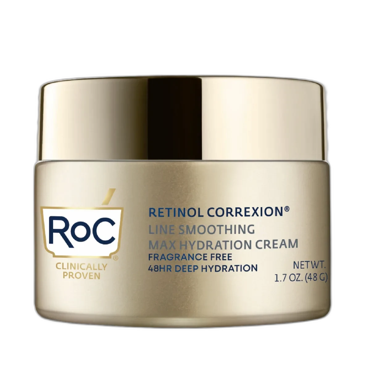 RoC Retinol Correxion Max Hydration Cream Fragrance Free jar