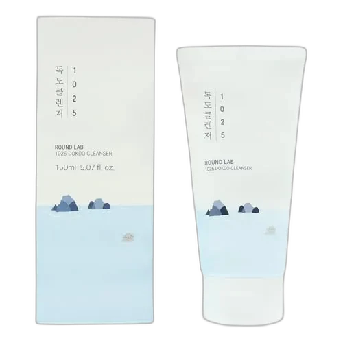 Round Lab Dokdo Cleanser in a white plastic tube