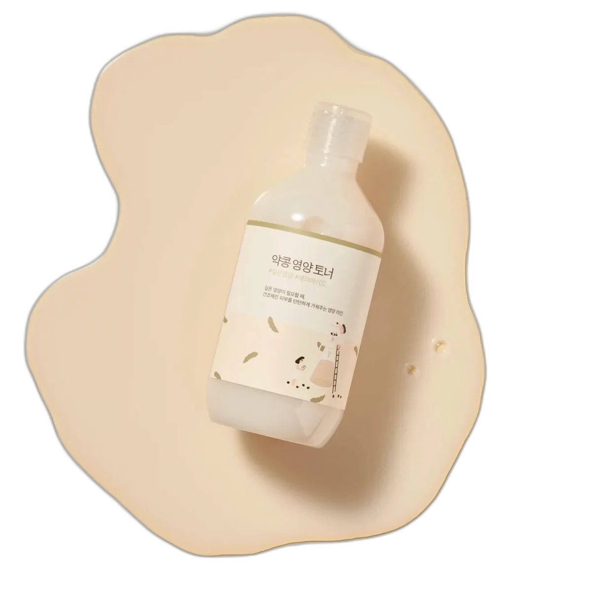 Round Lab Soybean Nourishing Toner in a tall cream-colored plastic bottle