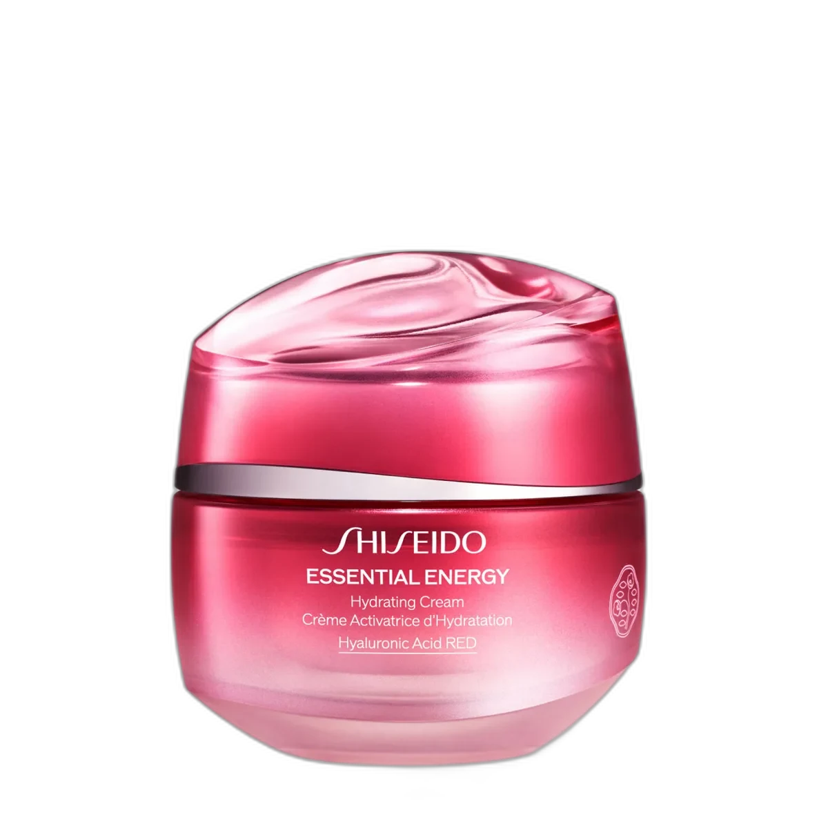 Shiseido Essential Energy Moisturizing Cream in refillable soft pink jar inspired by Japanese