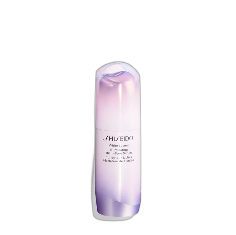 Shiseido White Lucent Illuminating Micro-Spot Serum 50 mL frosted glass bottle with pink gradient