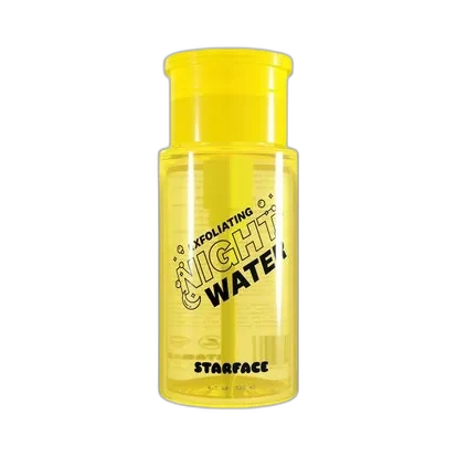 Starface Exfoliating Night Water 100ml wave-shaped blue bottle