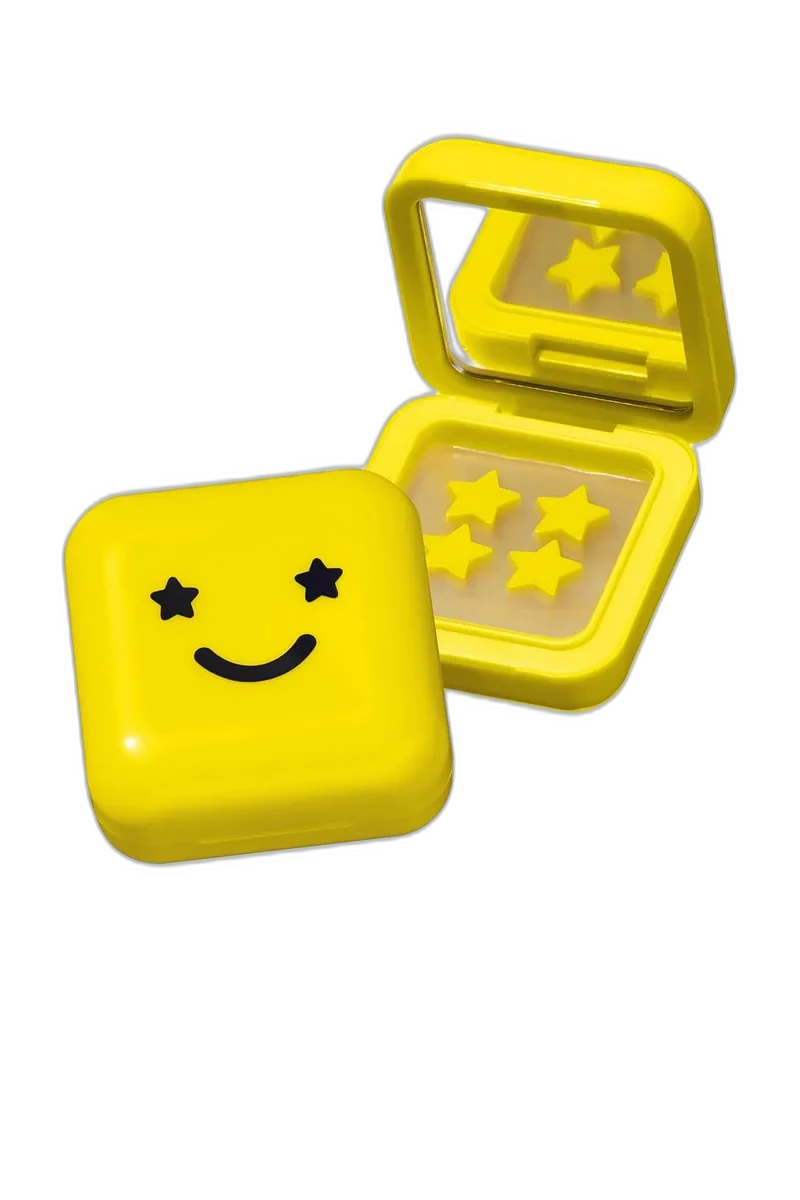 Starface Hydro-Star Pimple Patches in Big Yellow star-shaped compact