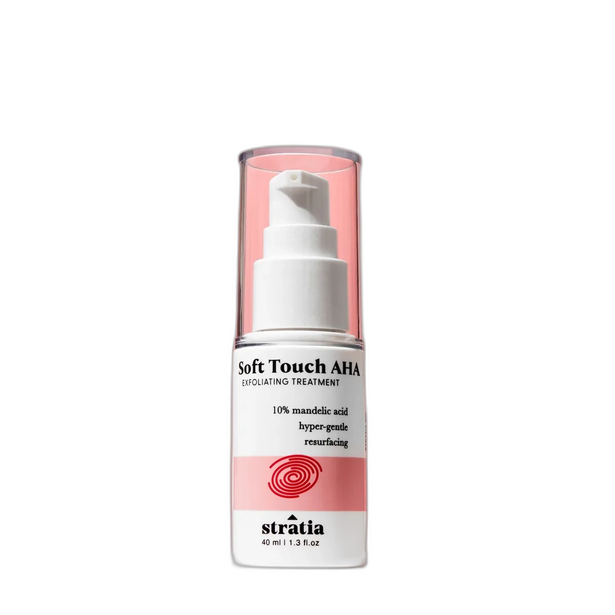 Stratia Soft Touch AHA 10% Mandelic Acid Gel pump bottle