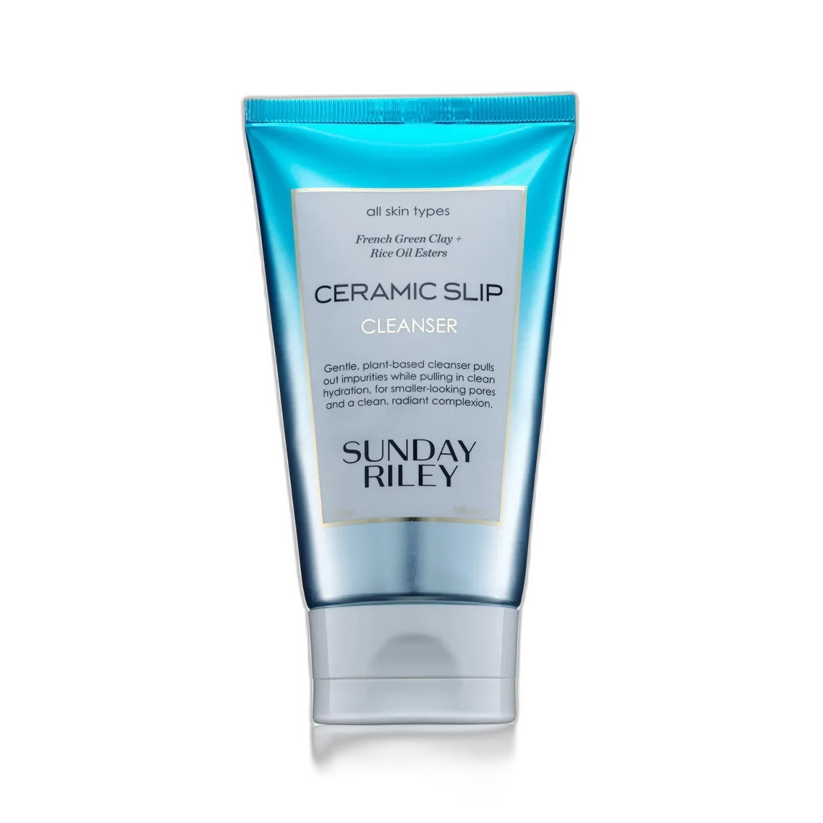 Sunday Riley Ceramic Slip Clay Cleanser in a white squeeze tube
