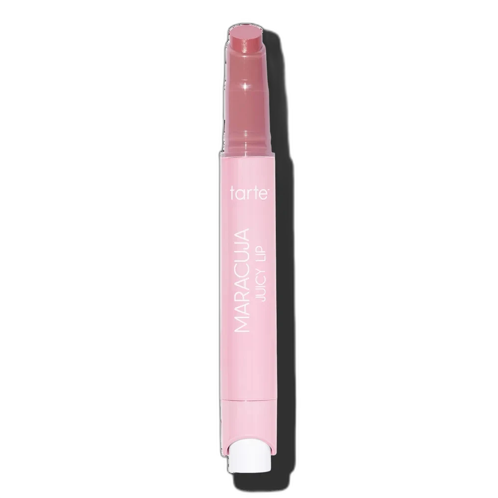 Tarte Maracuja Juicy Lip Balm tube with doe-foot applicator in tinted gloss format