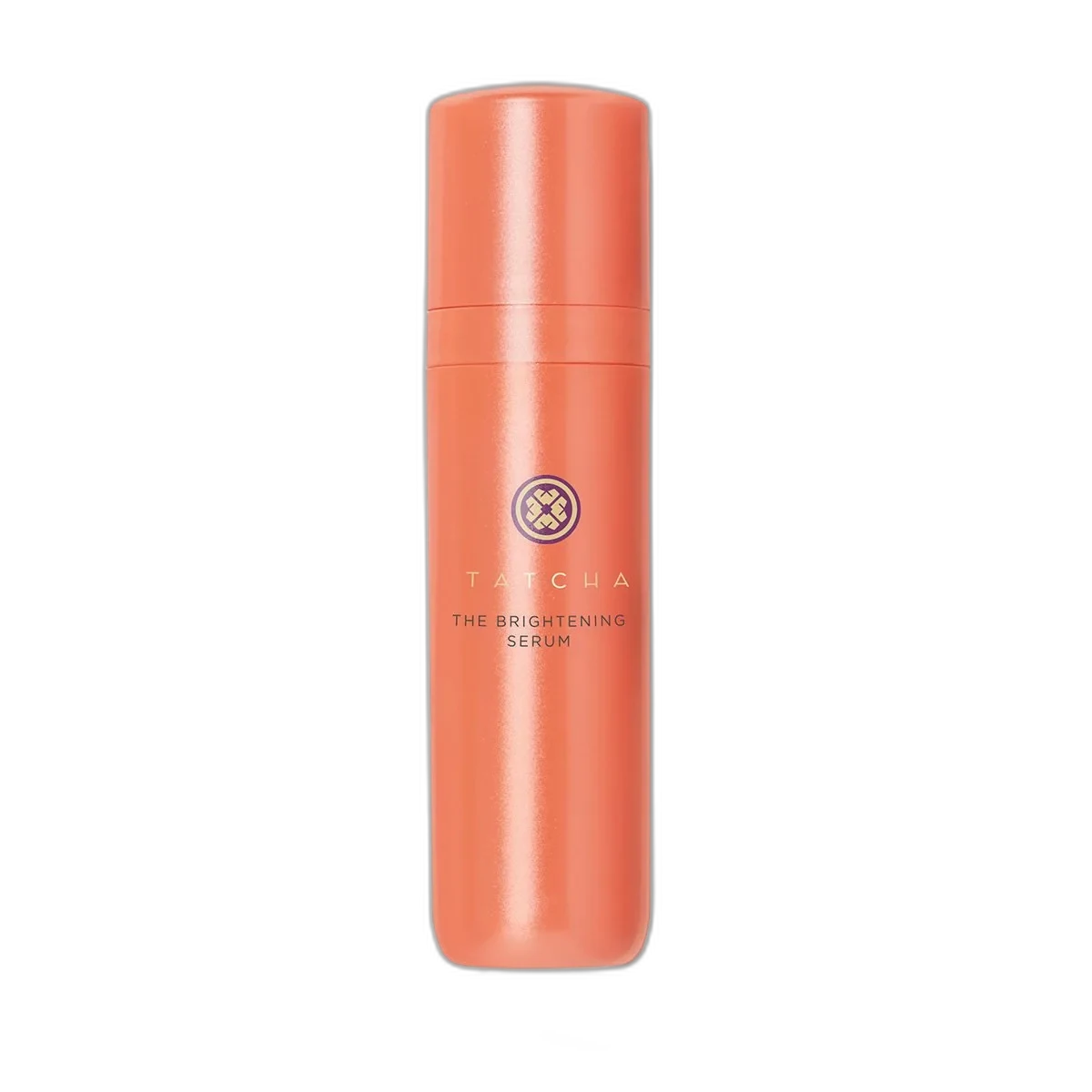 Tatcha Violet-C Brightening Serum in a purple glass bottle with dropper