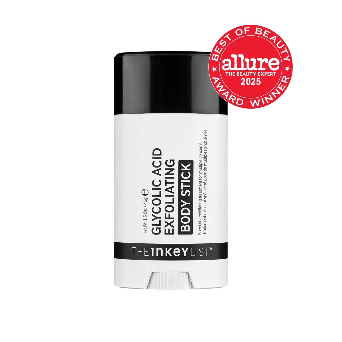 The INKEY List Glycolic Acid Exfoliating Body Stick in a twist-up tube