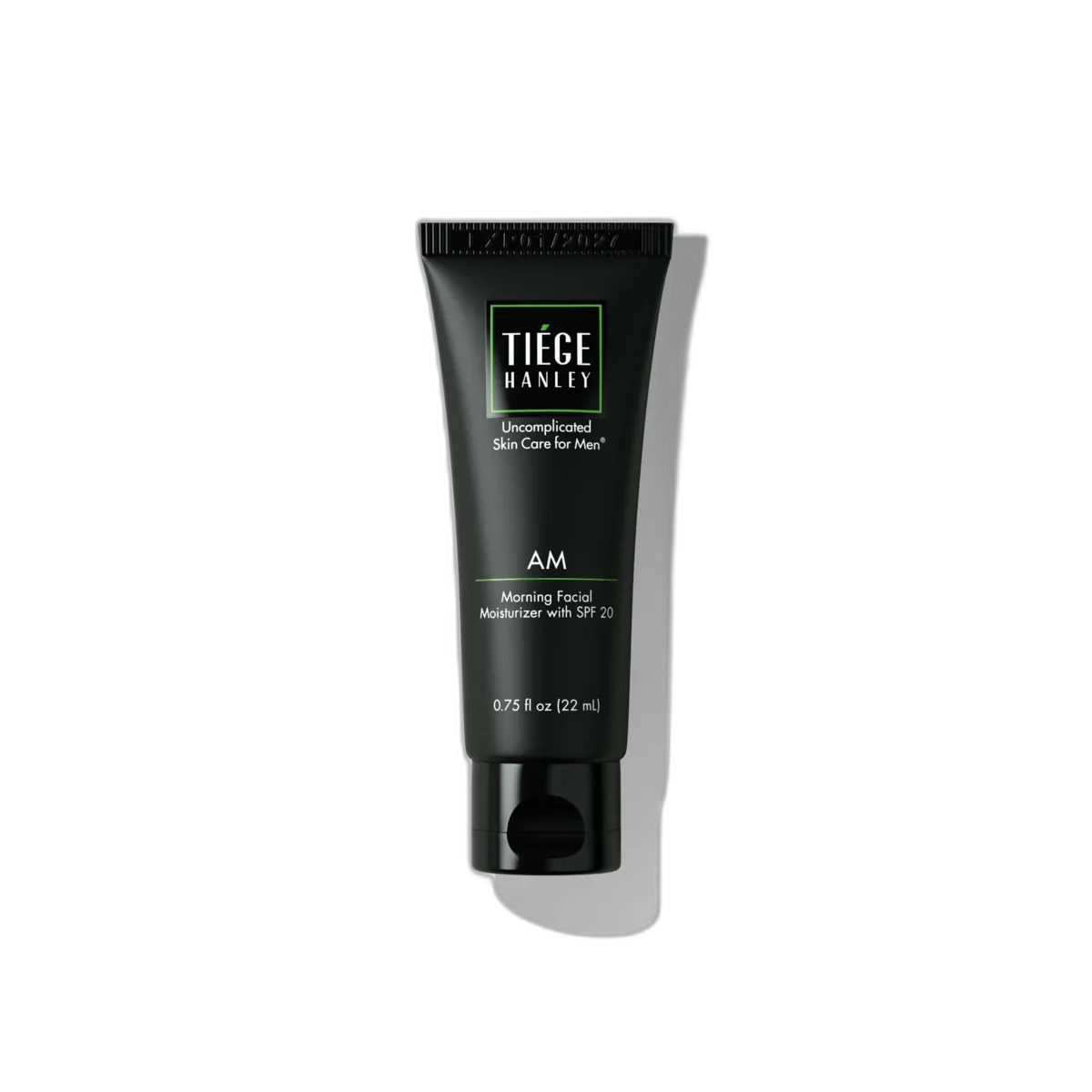 Tiege Hanley AM Moisturizer with SPF 20 in a minimalist squeeze tube