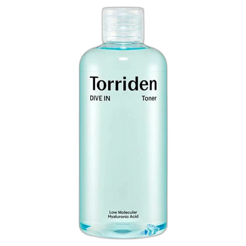 Torriden DIVE-IN Low Molecule Hyaluronic Acid Toner 300ml bottle with pale blue liquid
