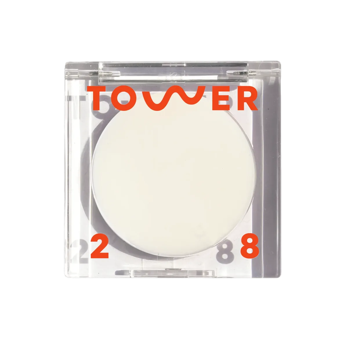 Tower 28 SuperDew Shimmer-Free Highlight Balm in clear round compact