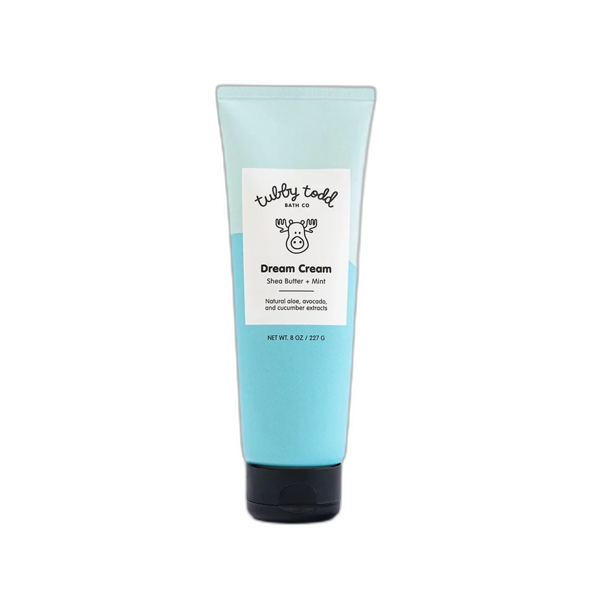 Tubby Todd Dream Cream Moisturizing Body Cream 8 oz pump bottle on a plain background