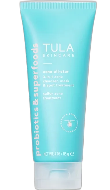 Tula Skincare Acne All-Star 3-in-1 Acne Cleanser tube