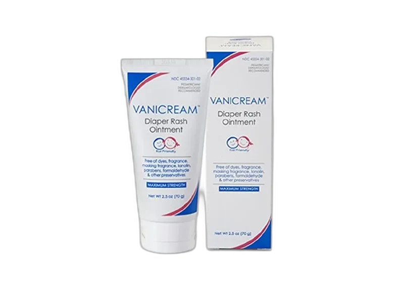 Vanicream Diaper Rash Cream tube with maximum strength zinc oxide formula