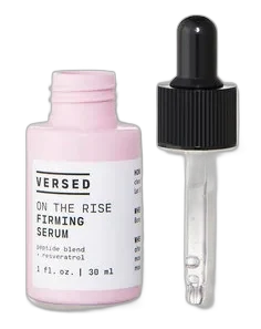 Versed On the Rise Firming Serum 1 fl oz glass dropper bottle on a plain background