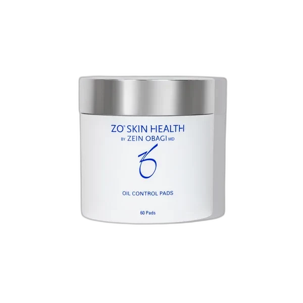 ZO Skin Health Oil Control Pads Acne Treatment jar containing 60 pre-soaked treatment pads
