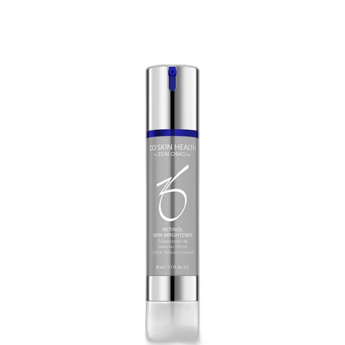 ZO Skin Health Retinol Skin Brightener 0.25% in an opaque tube with blue ZO branding